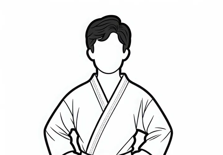Karateanzug Malvorlage Gratis