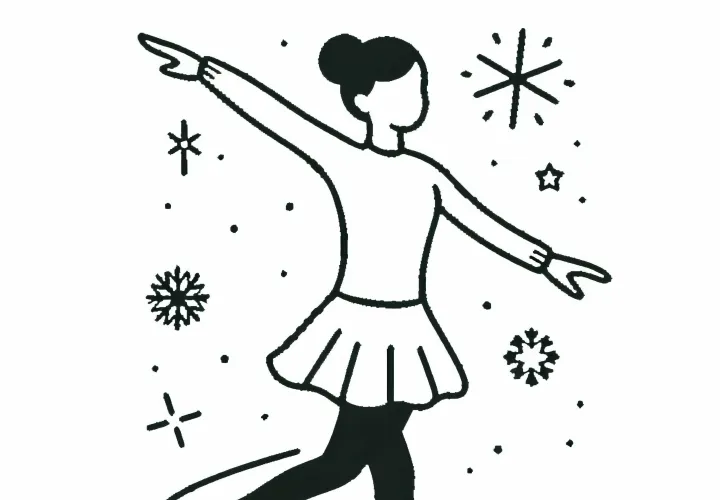 Eiskunstläuferin Malvorlage Einfach Kostenlos