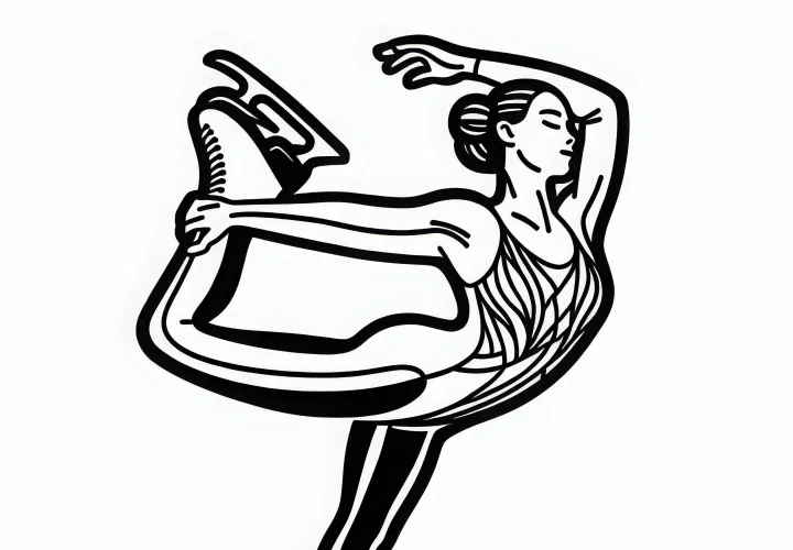 Eiskunstläuferin Ausmalbild Kostenlos