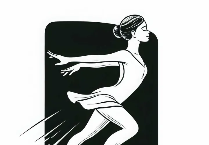 Eiskunstläuferin gleitet elegant – Malvorlage kostenlos