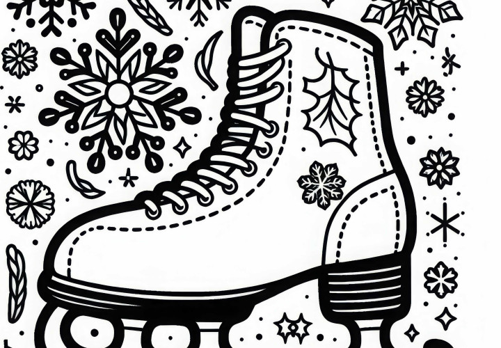 Patines para patinadores artísticos - Dibujo para colorear gratis
