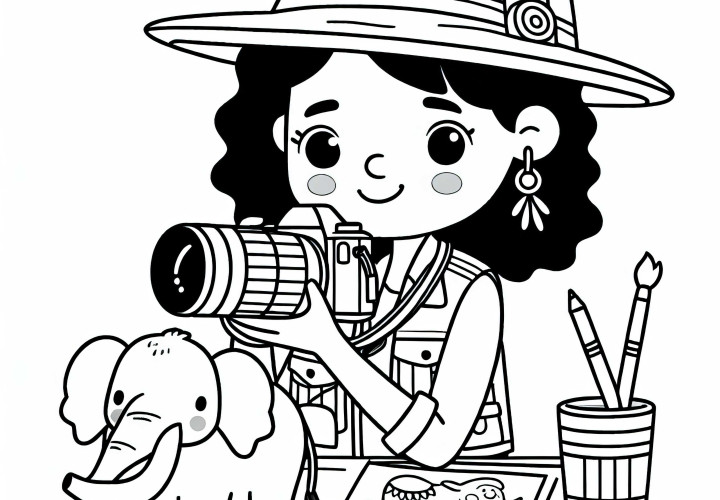 Tierfotografin Ausmalbild Einfach Kostenlos Herunterladen Tierfotografin Ausmalbild Einfach Kostenlos Herunterladen