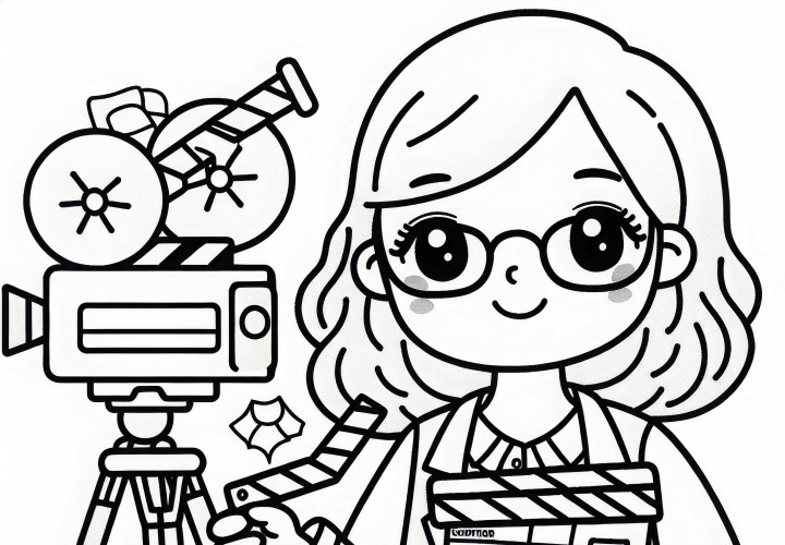 Director coloring template simple free Director coloring template free and easy