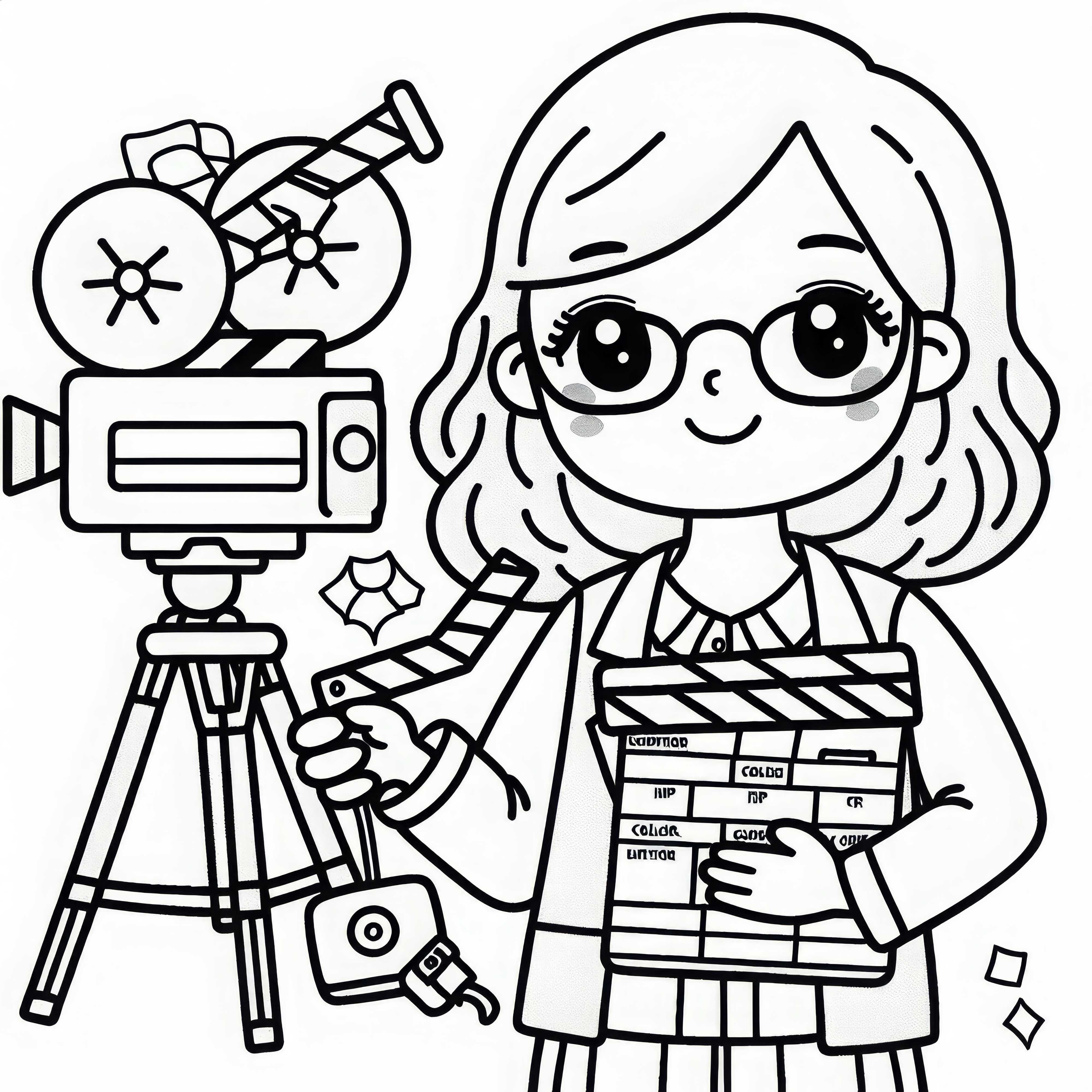 Director coloring template simple free