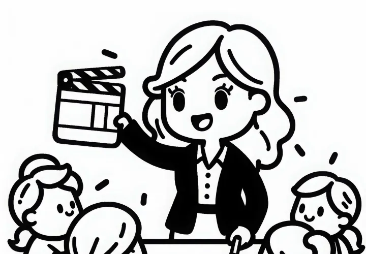 Režiserka barvna slika enostavno brezplačno