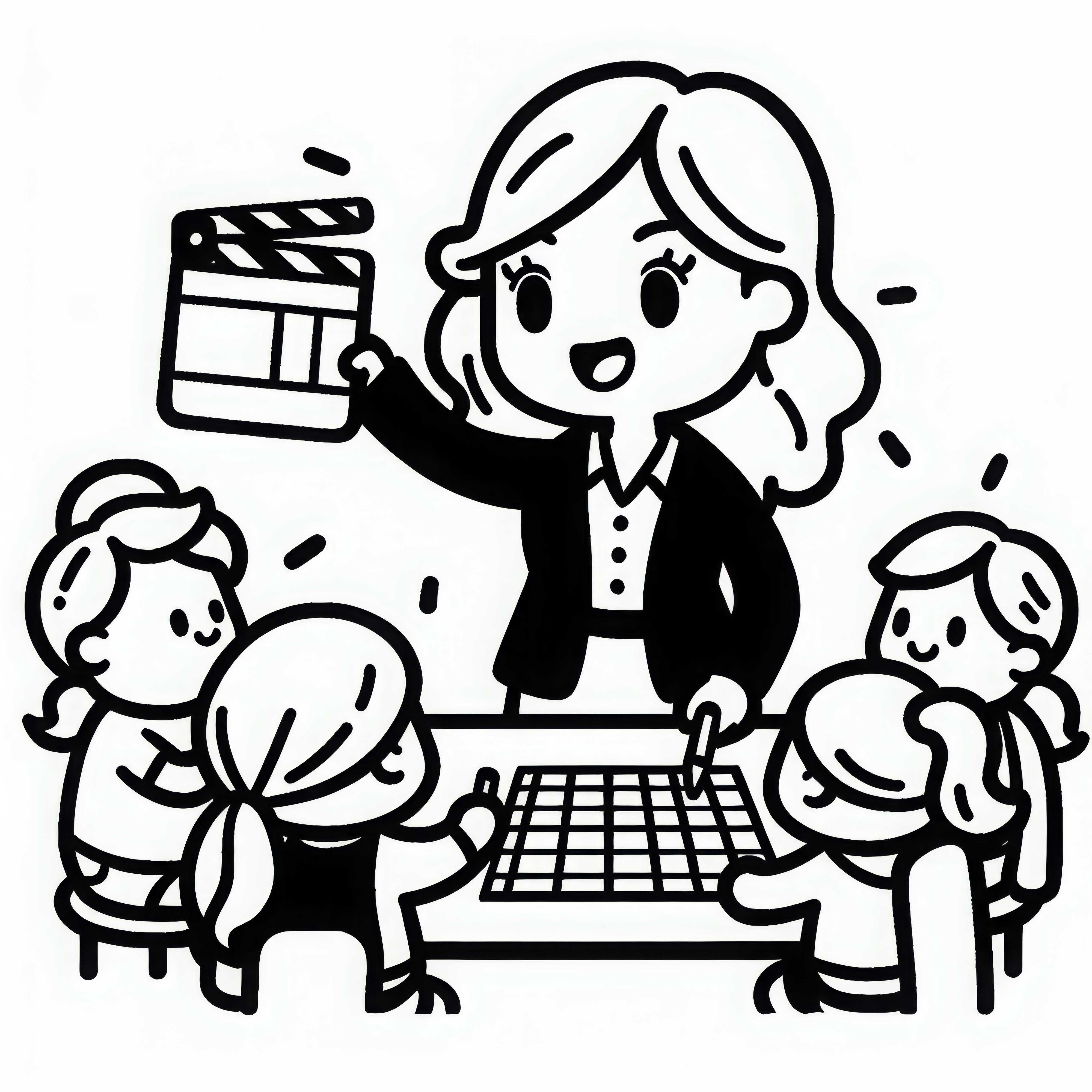Director Coloring Page Simple Free