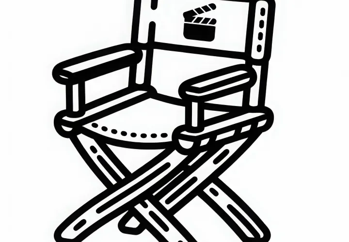 Barvna predloga za režisersko stolico Enostavno Brezplačno