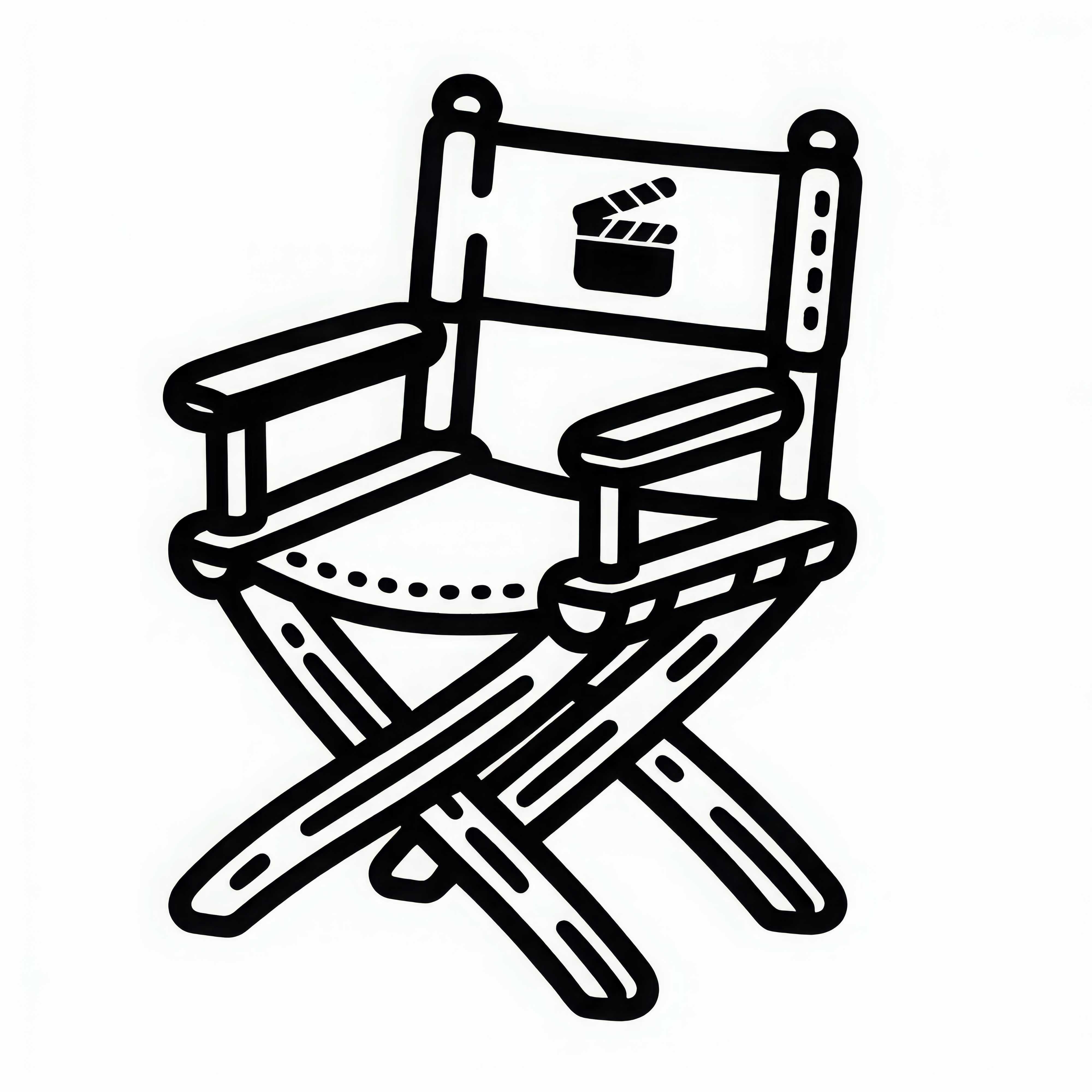 Director's Chair Coloring Template Simple Free