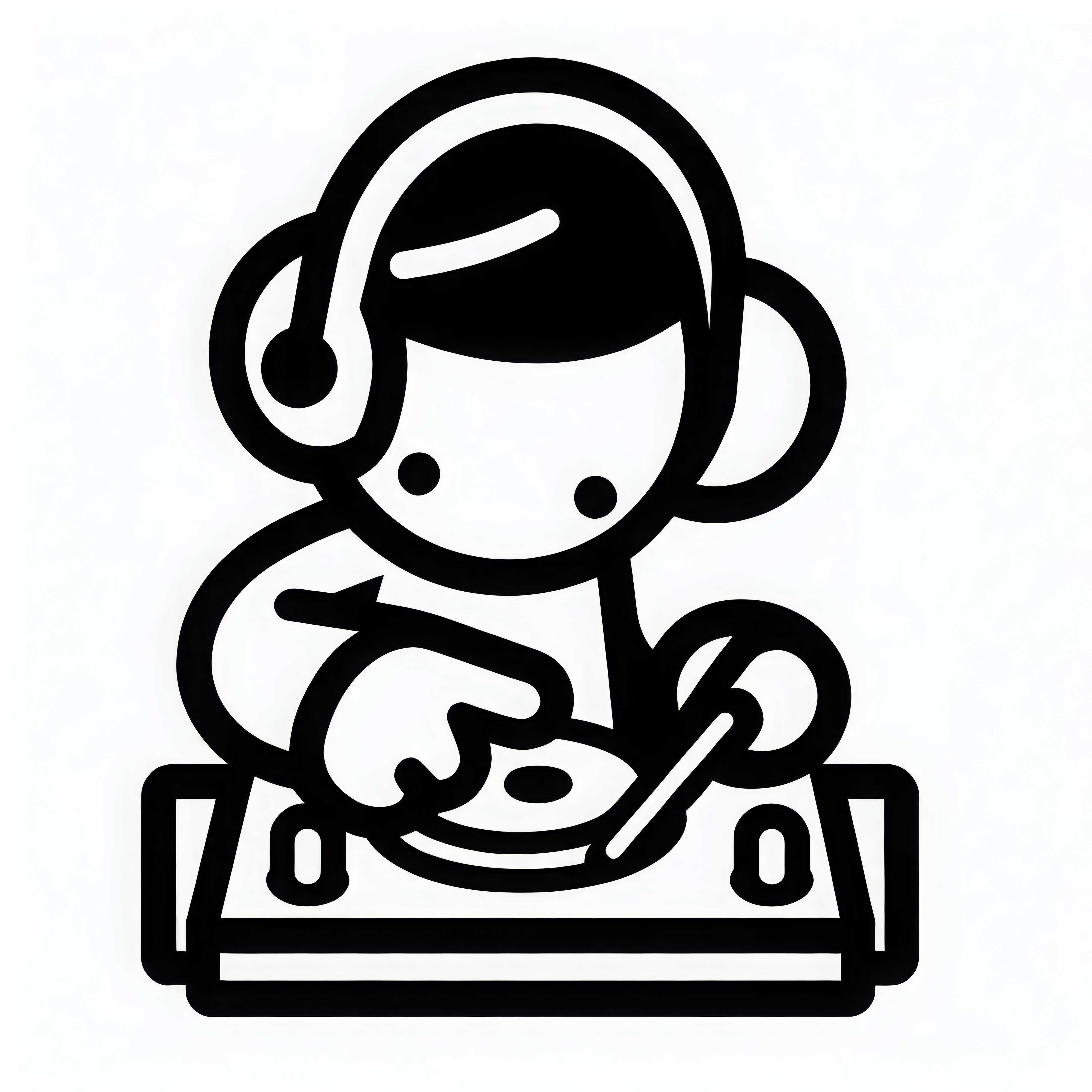 DJ Dibujo para Colorear Fácil Gratis