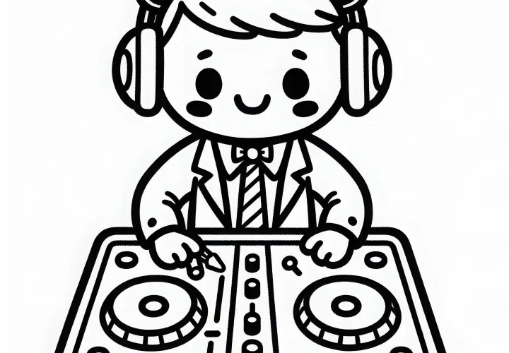 DJ pult barvanje slika brezplačno