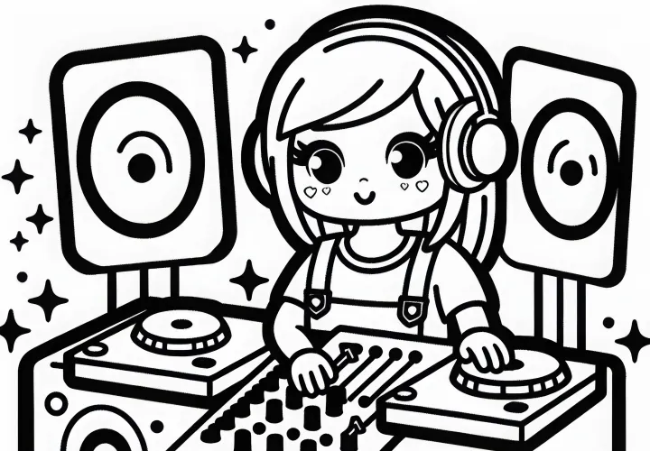 DJanja za gramofoni – barvna slika enostavno brezplačno