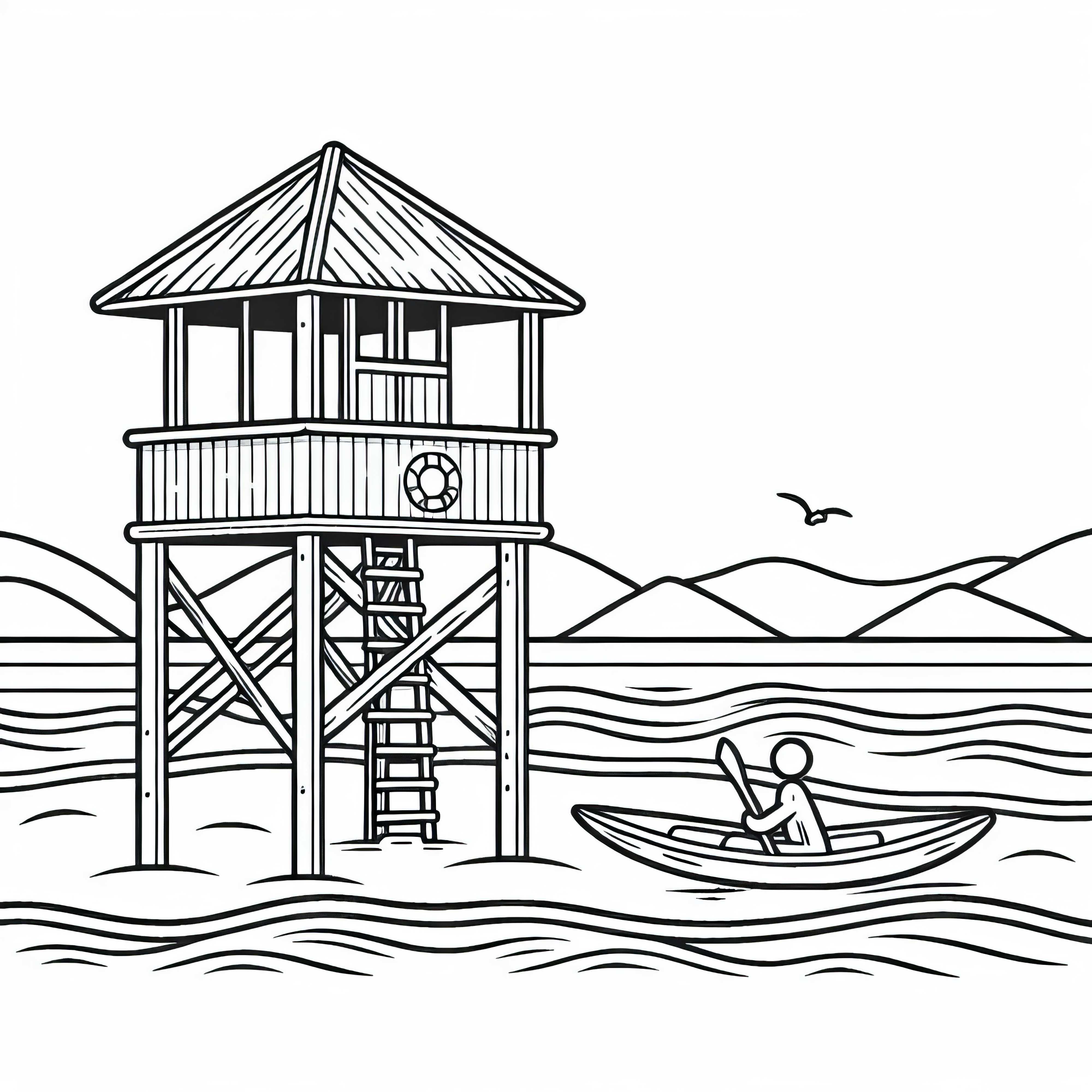 Menara pengawas penjaga pantai - Template gambar gratis