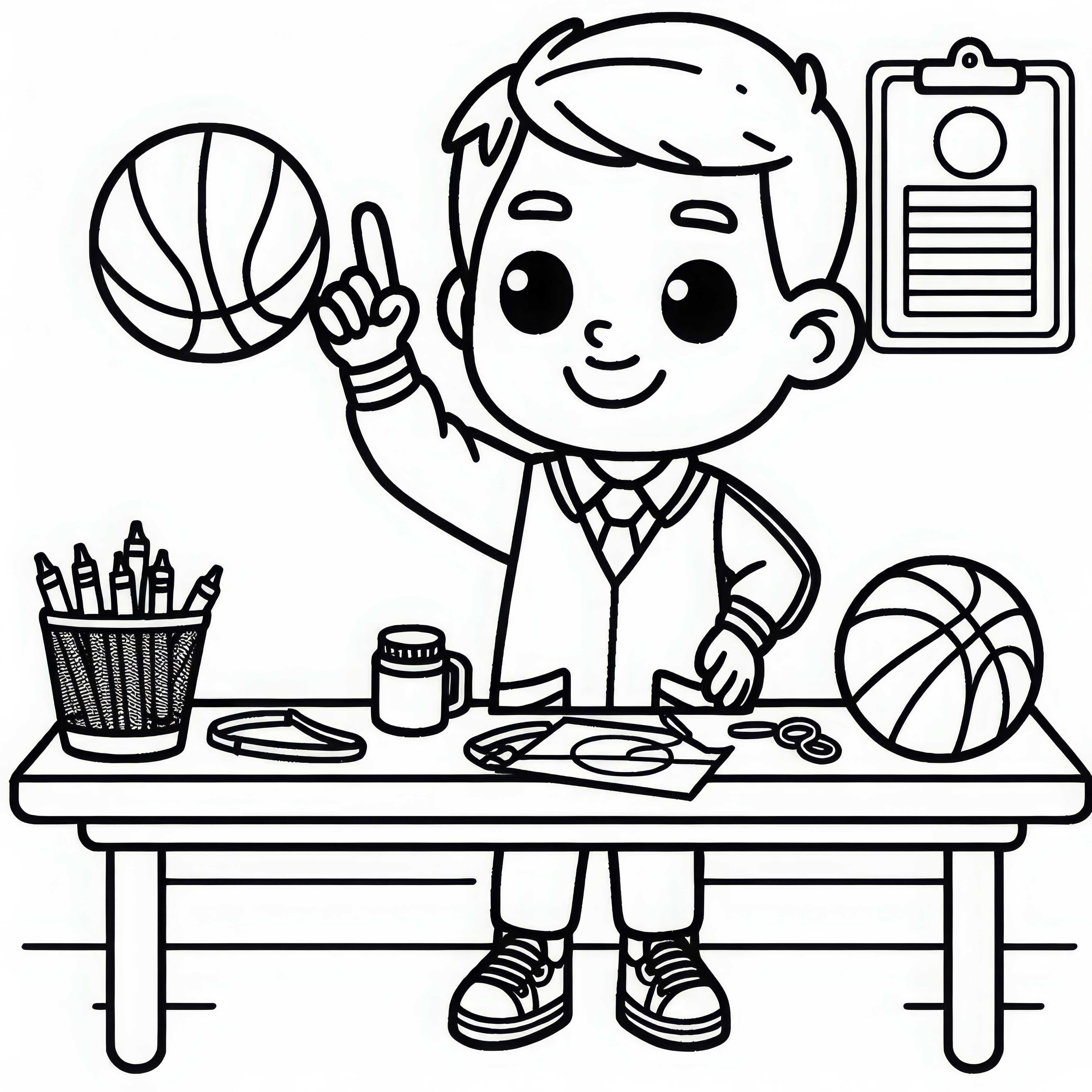Plantilla de color de baloncesto sencilla gratis