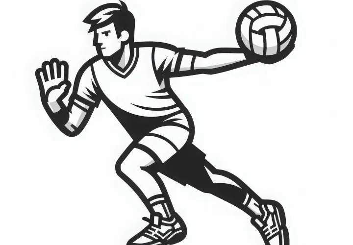 Handballer Malvorlage Gratis