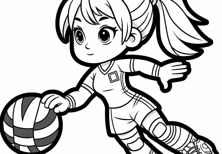 Handballerin Malvorlage Kostenlos