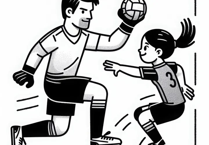 Handballer Ausmalbild Kostenlos