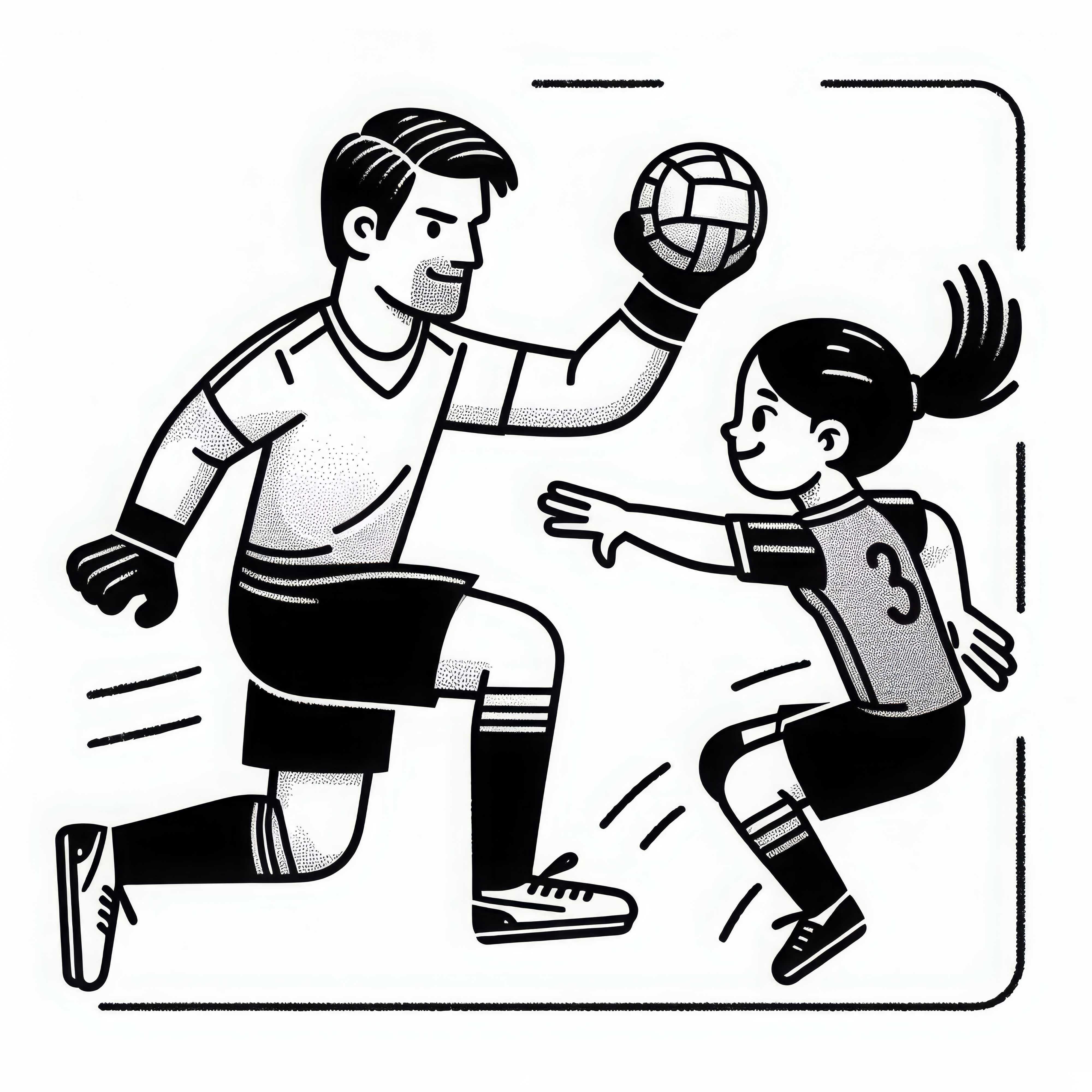 Handballer Ausmalbild Kostenlos Handballer Ausmalbild Kostenlos