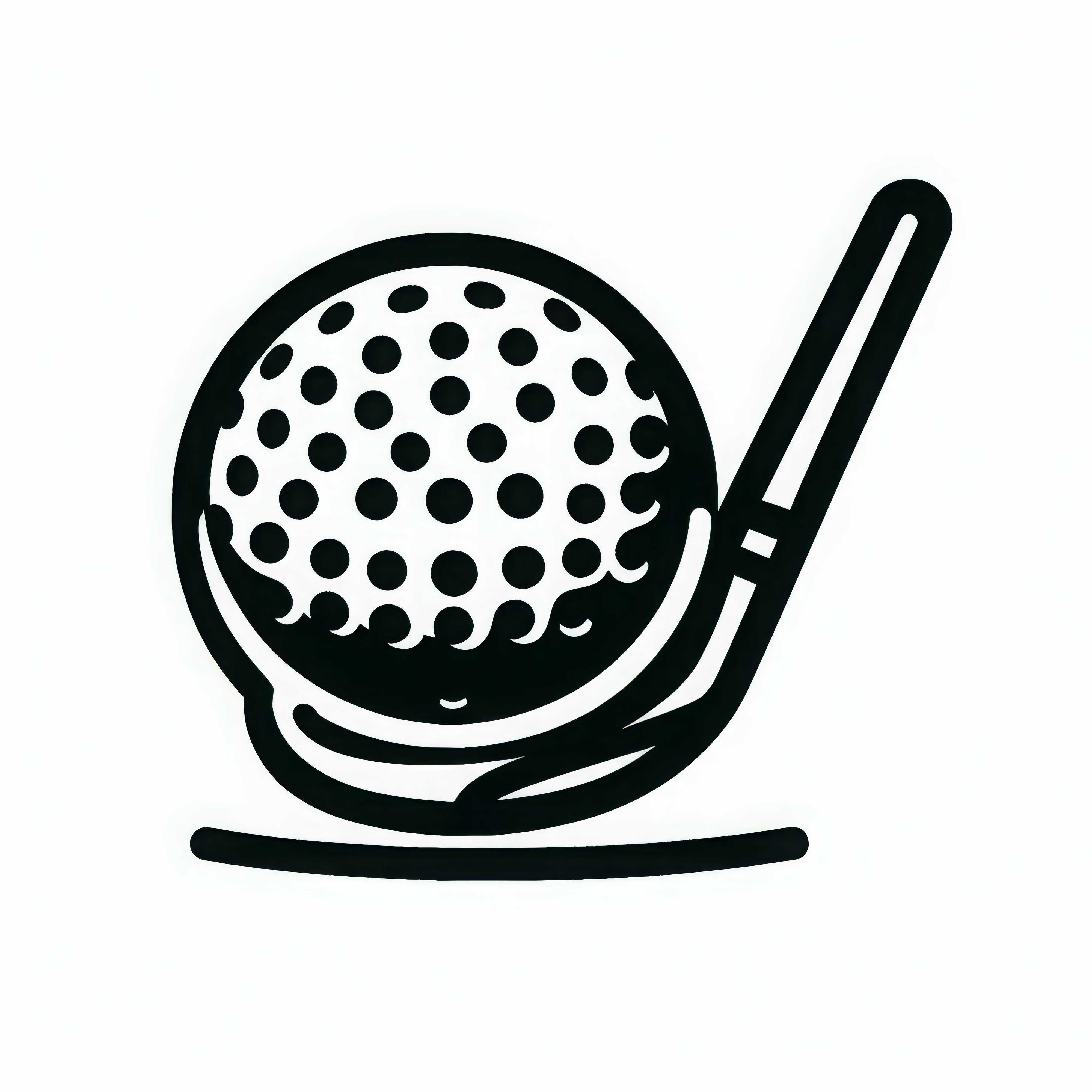Gambar Mewarnai Bola Golf Sederhana Gratis