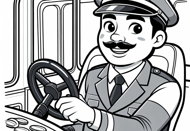 Bezplatná malba řidiče autobusu