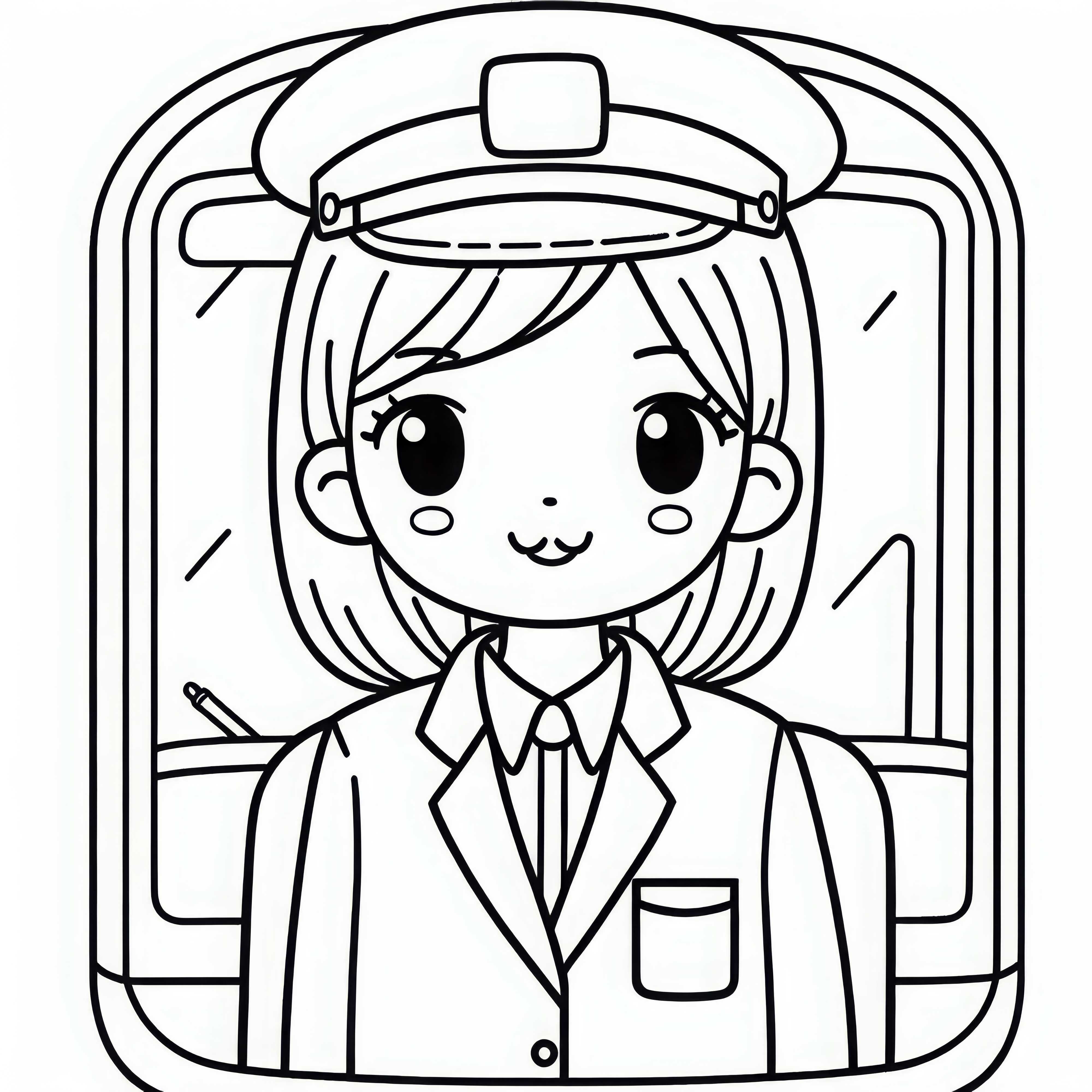 Bezplatná omalovánka řidičky autobusu