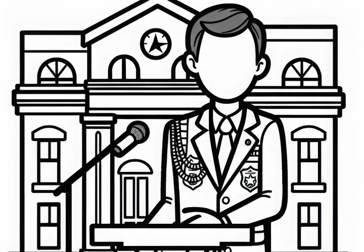 Bürgermeister Ausmalbild – Einfach und Kostenlos