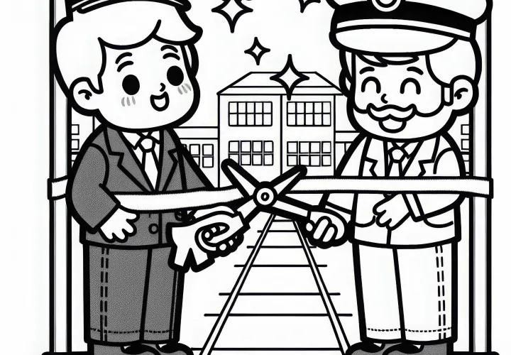 Bürgermeister weiht neues Gebäude – Ein Malvorlage einfach gratis