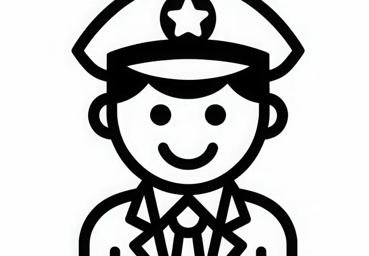 Kostüm eines Bürgermeisters als Malvorlage – Einfach und Gratis