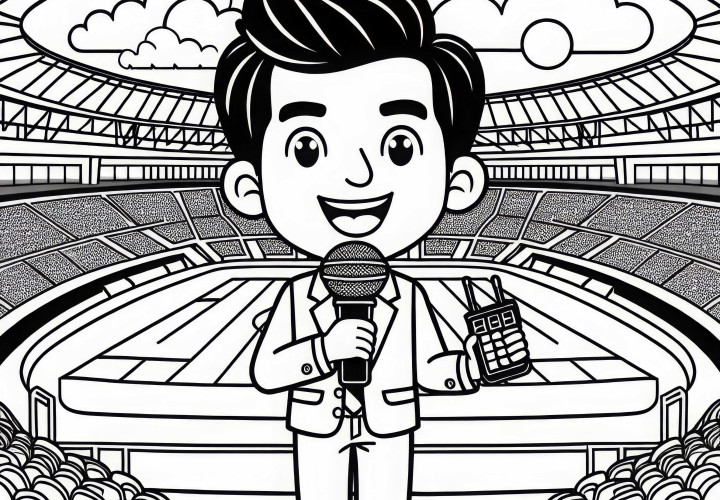 Stadionsprecher Ausmalbild Einfach Kostenlos Stadionsprecher Ausmalbild Einfach Kostenlos