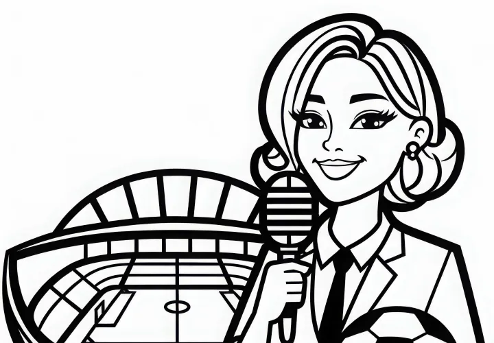 Stadionsprecherin Malvorlage Einfach Kostenlos