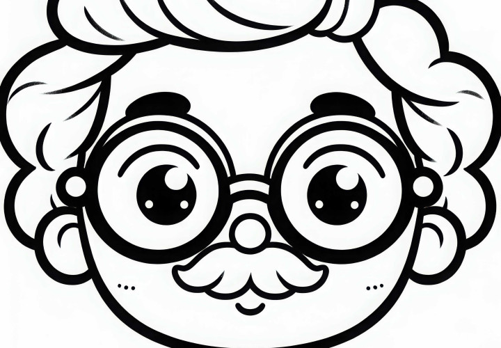 Professore con occhiali – Disegno da colorare semplice gratis Professore con occhiali - Disegno da colorare semplice e gratuito