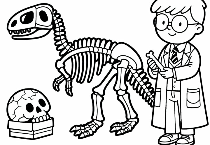 Esqueleto de dinossauro desenho para colorir grátis Esqueleto de dinossauro desenho para colorir grátis