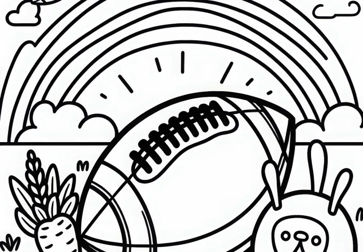 Football Coloring Page Free Download