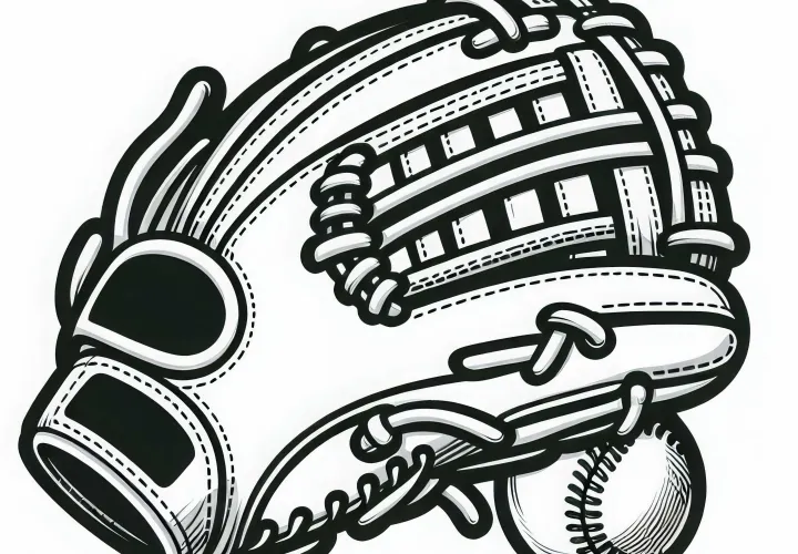 Baseballhandschuh Malvorlage Kostenlos Herunterladen und Ausmalen