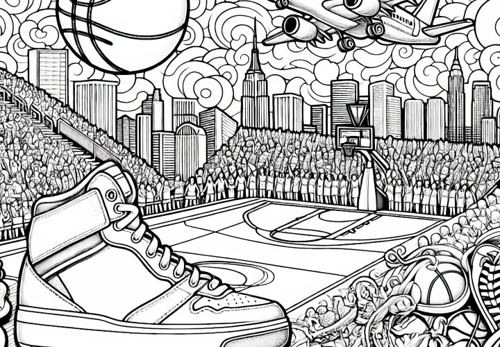 Basketball Ausmalbild Kostenlos und Detailreich zum Download Basketball Ausmalbild Kostenlos und Detailreich zum Download