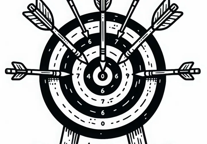 Download target for archery as a coloring page for free