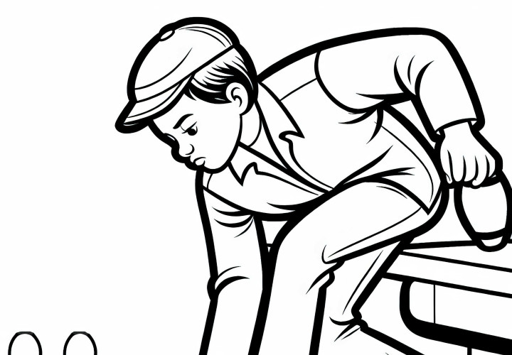 Dibujo para colorear de jugadores de boliche gratis Dibujo para colorear de jugadores de bolos gratis