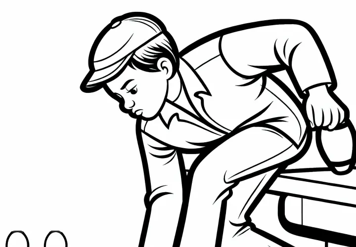 Bowling Player Coloring Page Free