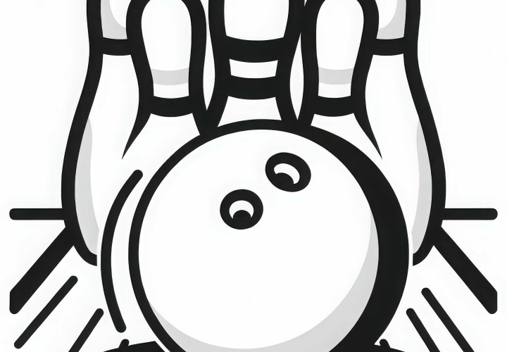 Plantilla de dibujo de bola de boliche sencilla gratis Plantilla para colorear de bola de boliche sencilla gratis