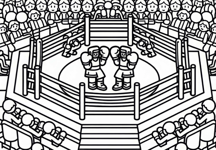Boxarena színezőlap – Ingyenes színező kép letöltésére