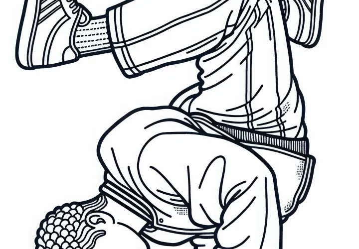 Breakdancer makes freeze coloring template for free