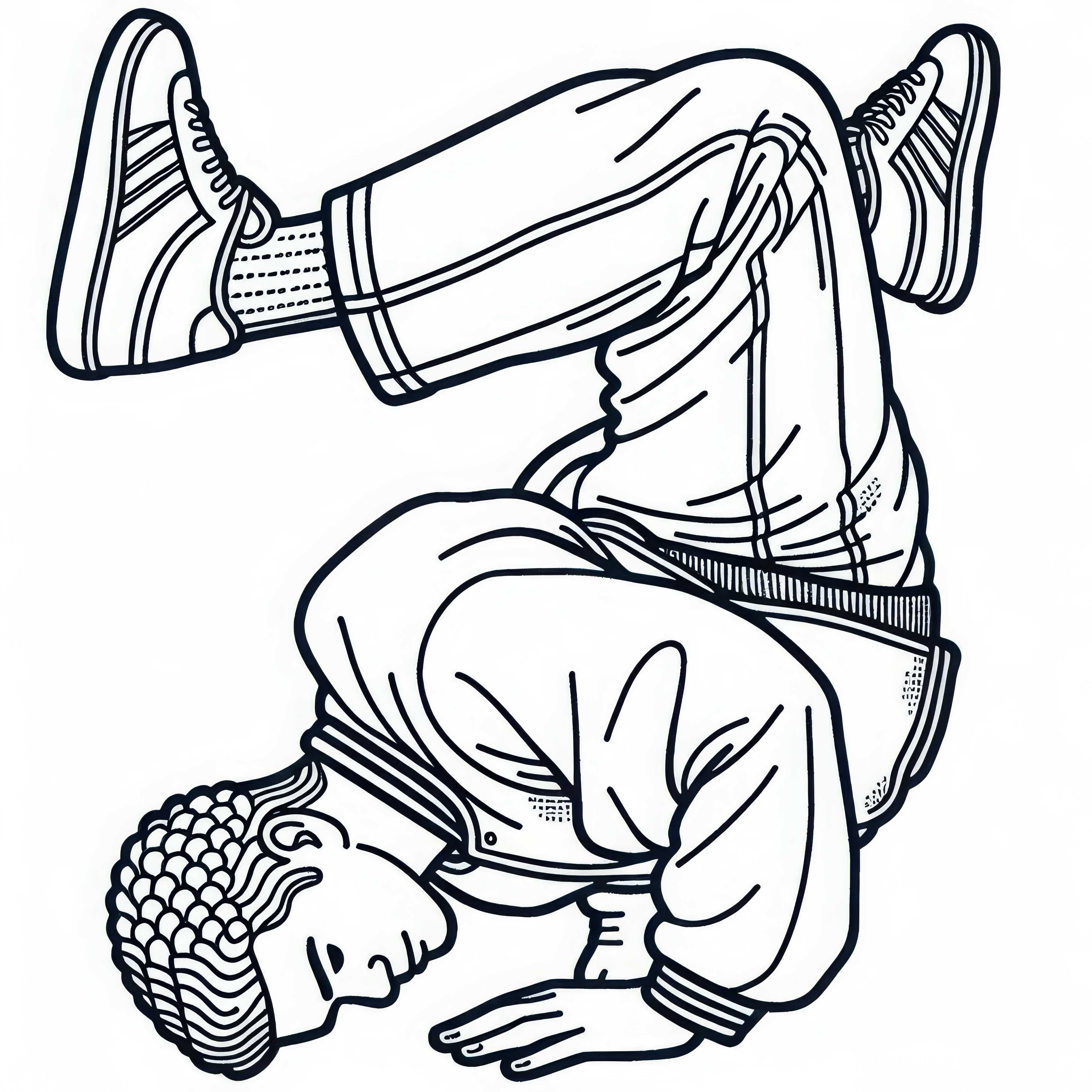Breakdancer macht Freeze Malvorlage Kostenlos