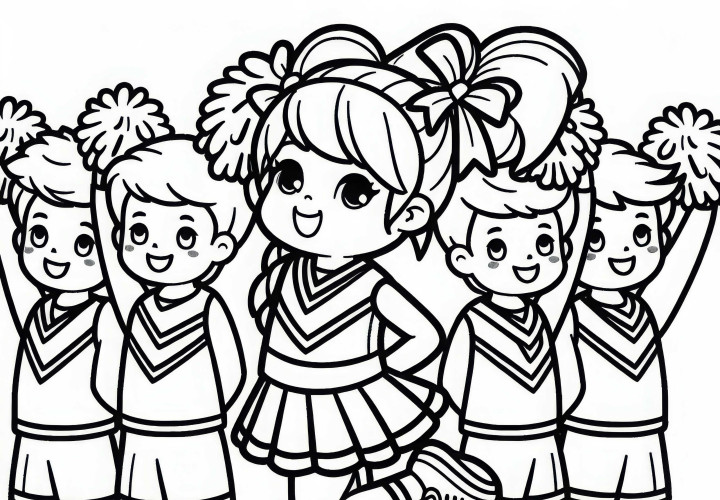 Páginas para colorear de animadoras gratis para descargar