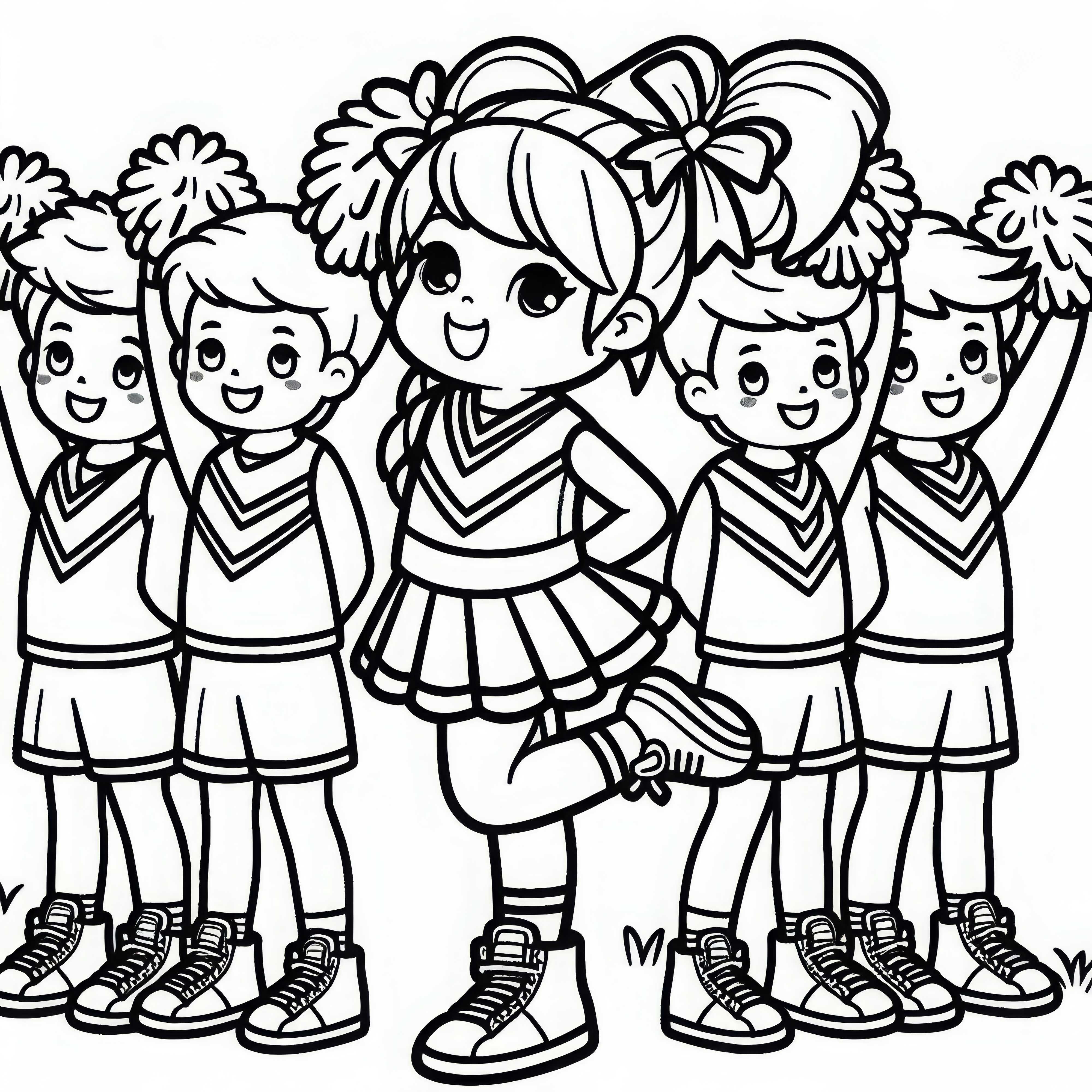 Dibujo para colorear de animadoras gratis para descargar