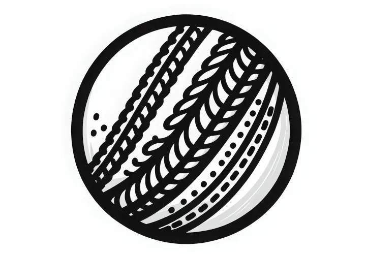 Free cricket ball coloring page