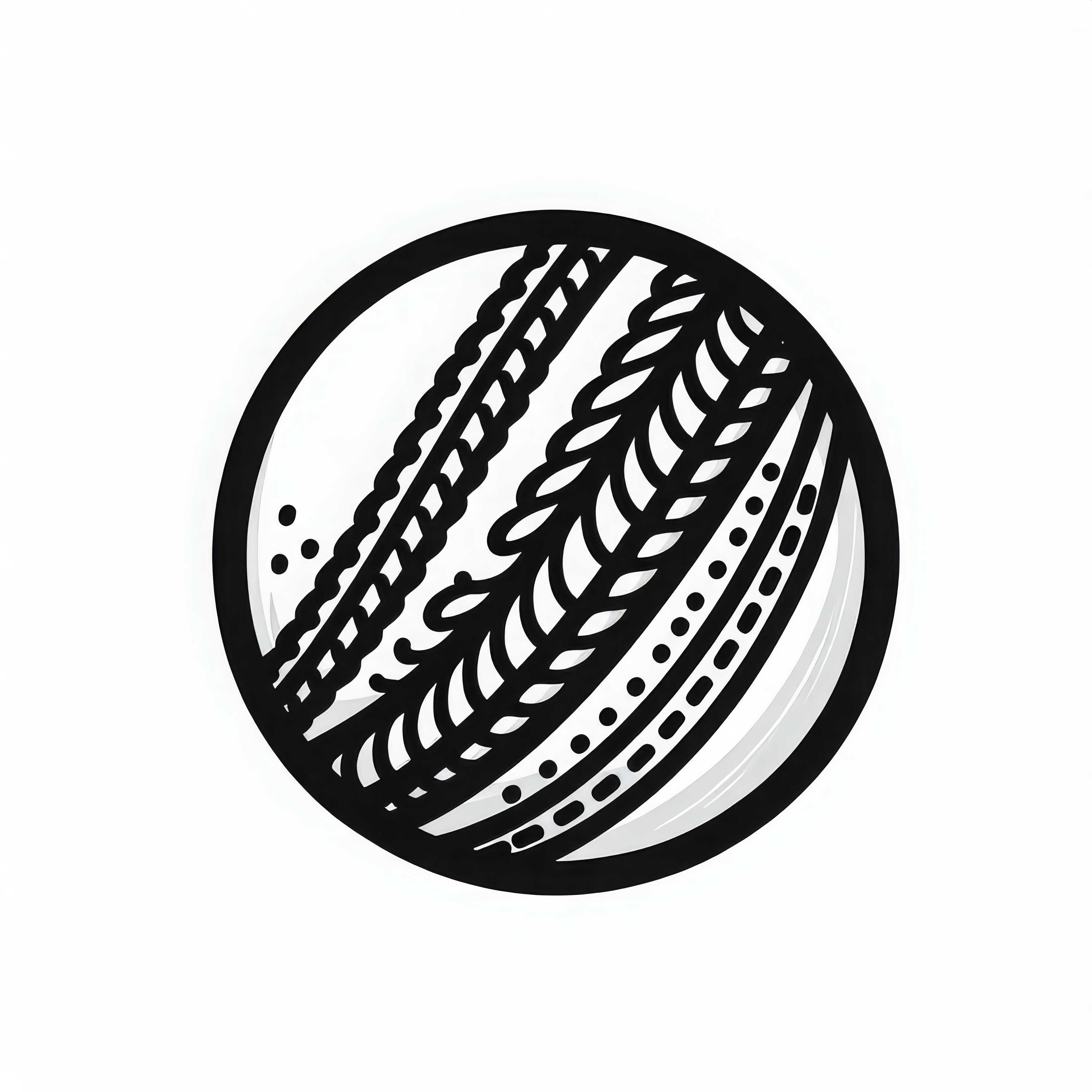 Dibujo para colorear de pelota de cricket gratis
