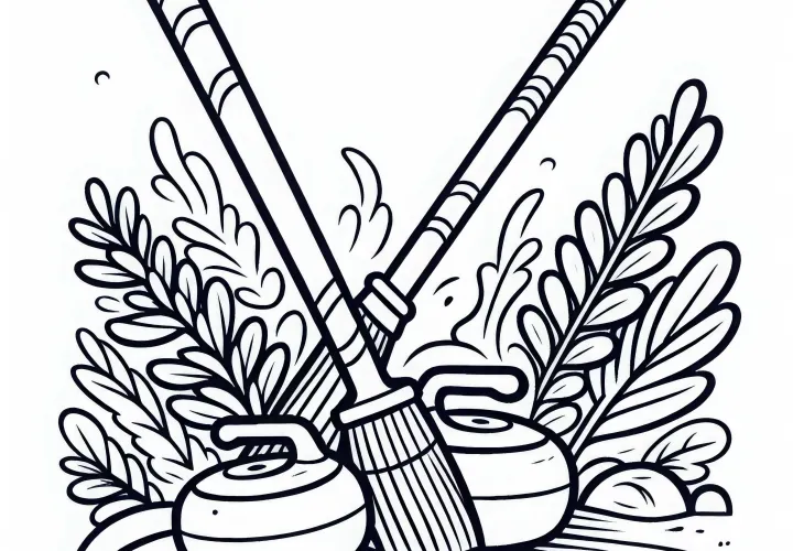 Free curling coloring page