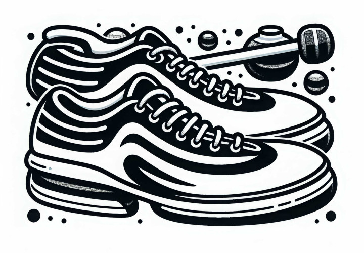 Curling-Schuhe mit Gleitsohle Malvorlage kostenlos
