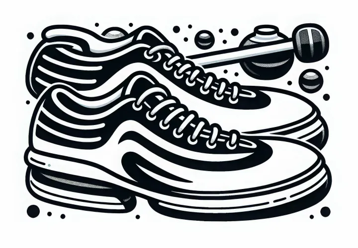 Curling shoes with sliding sole coloring page free