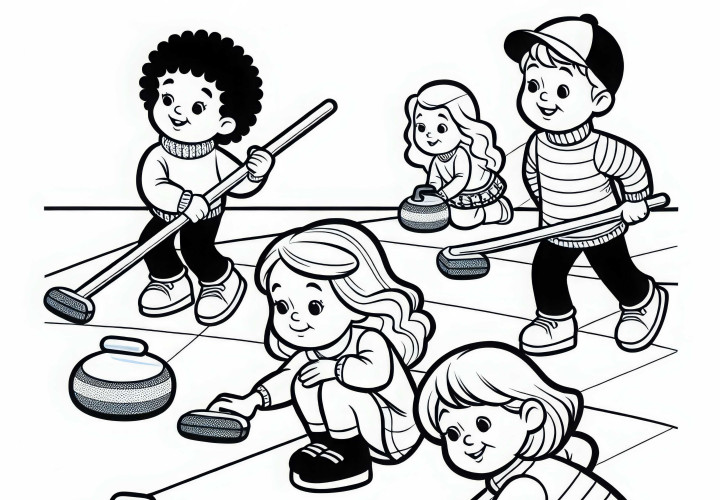 Kinder beim Curling Ausmalbild kostenlos herunterladen Kinder beim Curling Ausmalbild kostenlos herunterladen