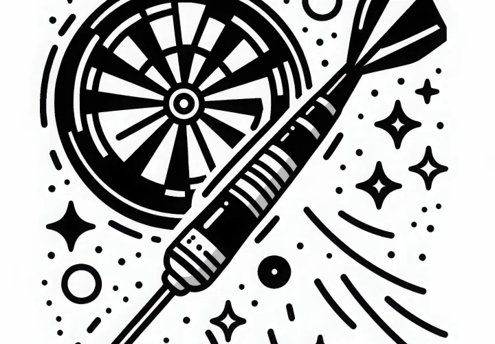 Dartboard Coloring Template Simple Free